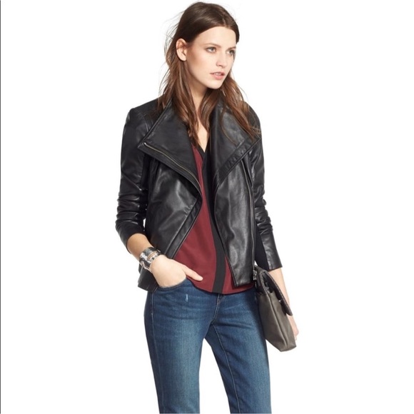 TROUVÉ BLACK LEATHER JACKET - Picture 3 of 7